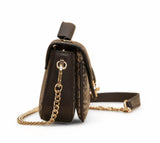 Terra: Italian Leather Cross Body Bag (Brown)