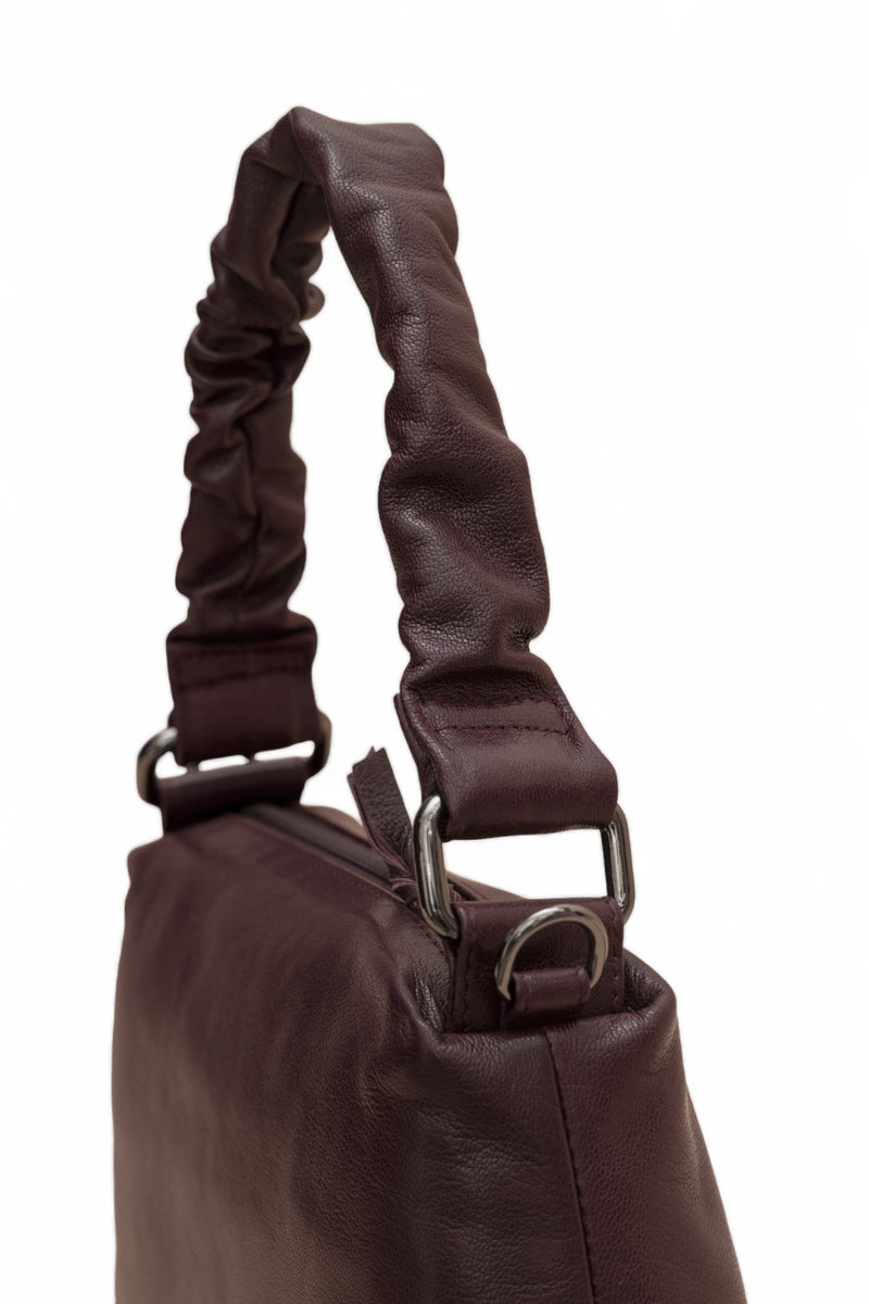 Verve: Napa Leather Crossbody Bag (Wine)