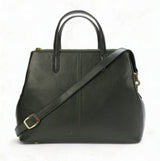 Divino: Napa Leather Laptop Handbag (Dark Green)