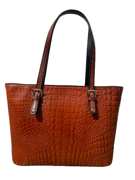 Alpha: Luxury Leather Office Tote (Tan)