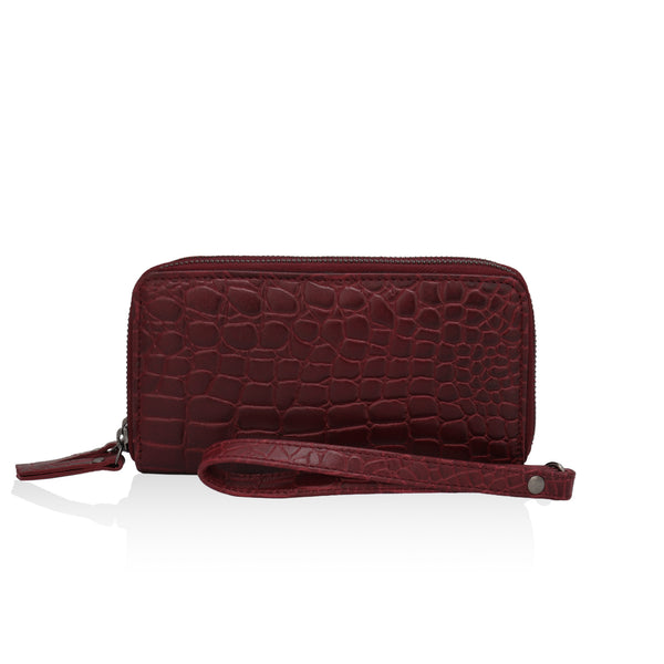 Panache: Double Zip Womens’ Wallets (Cherry Red)