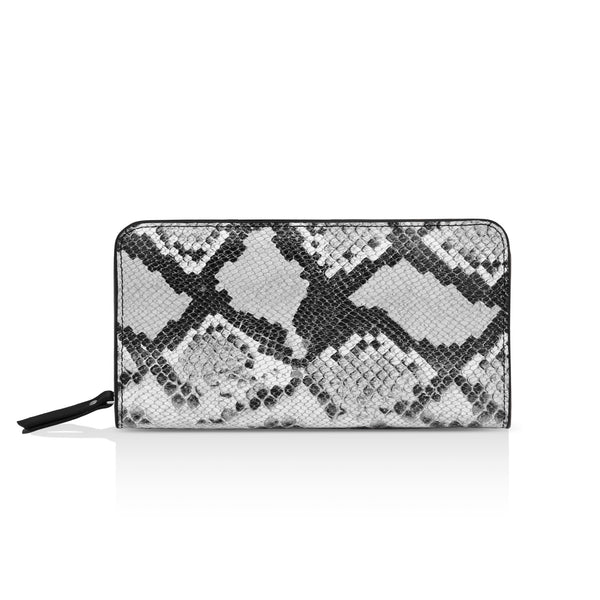 Azurea: Italian Leather Ladies’ Wallet (Black and White)