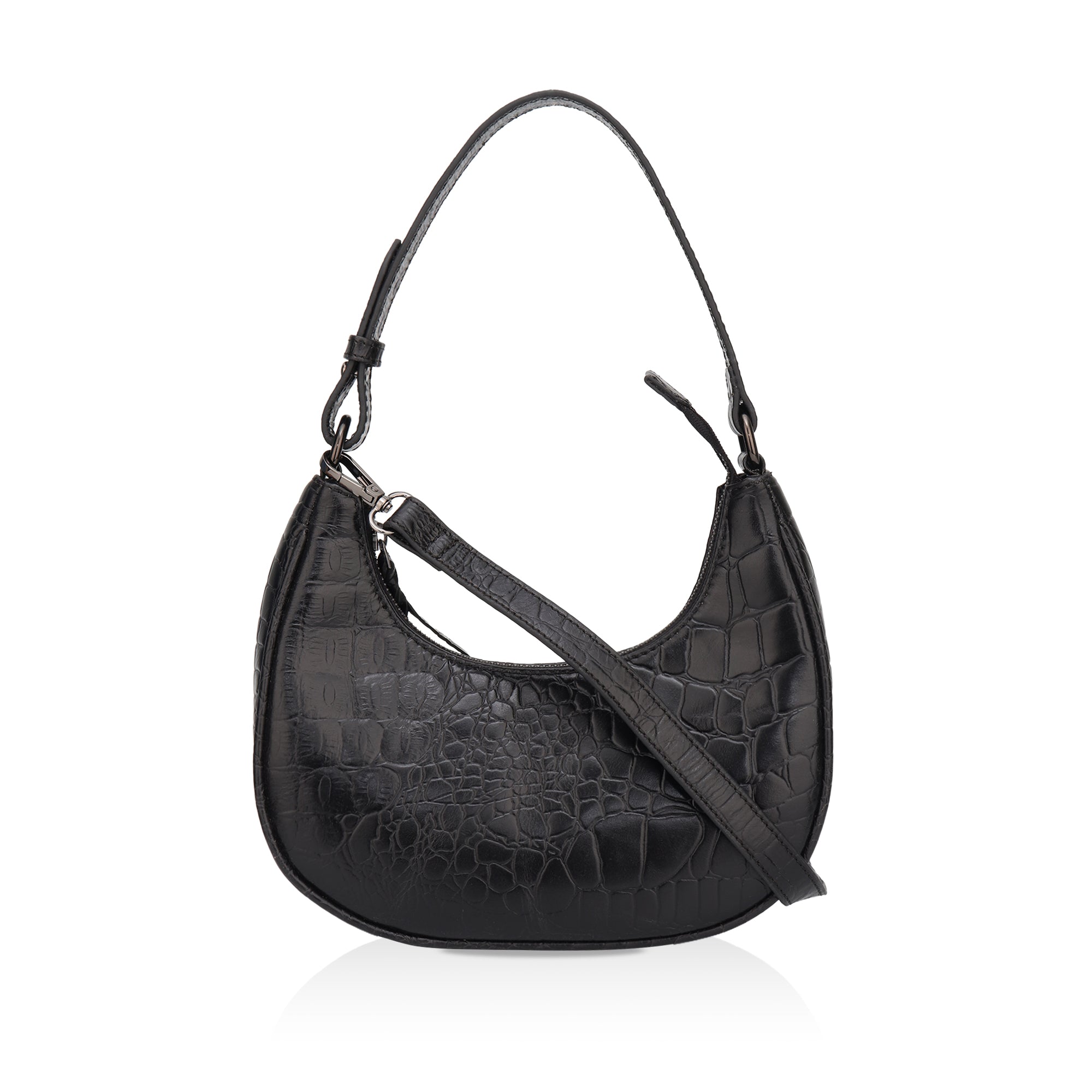 Dazzlo: Luxury Leather Shoulder Bag (Black)