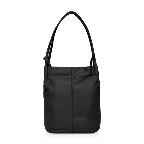 Boho: Soft Napa Leather Tote Bag (Black)