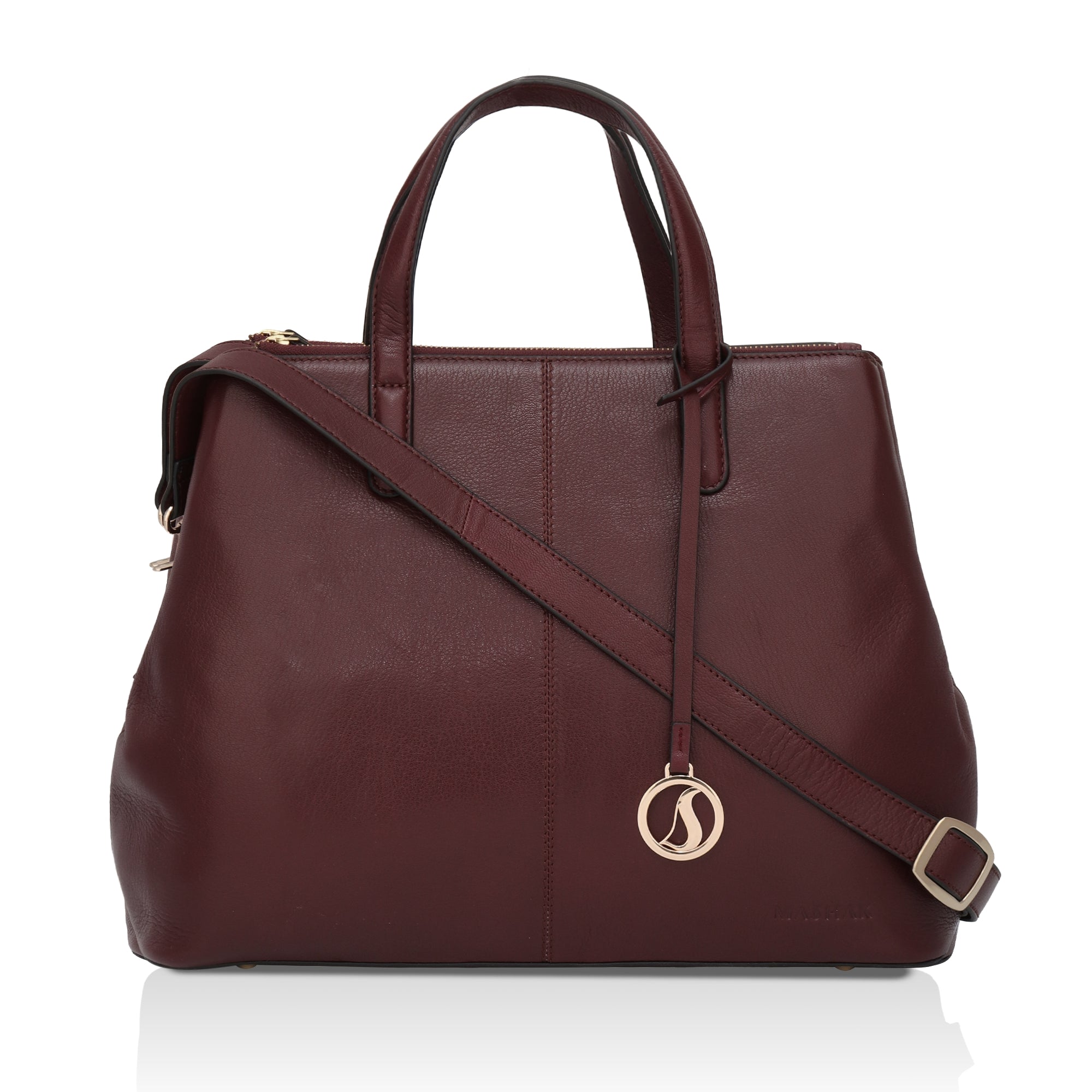 Divino: Napa Leather Laptop Handbag (Wine)