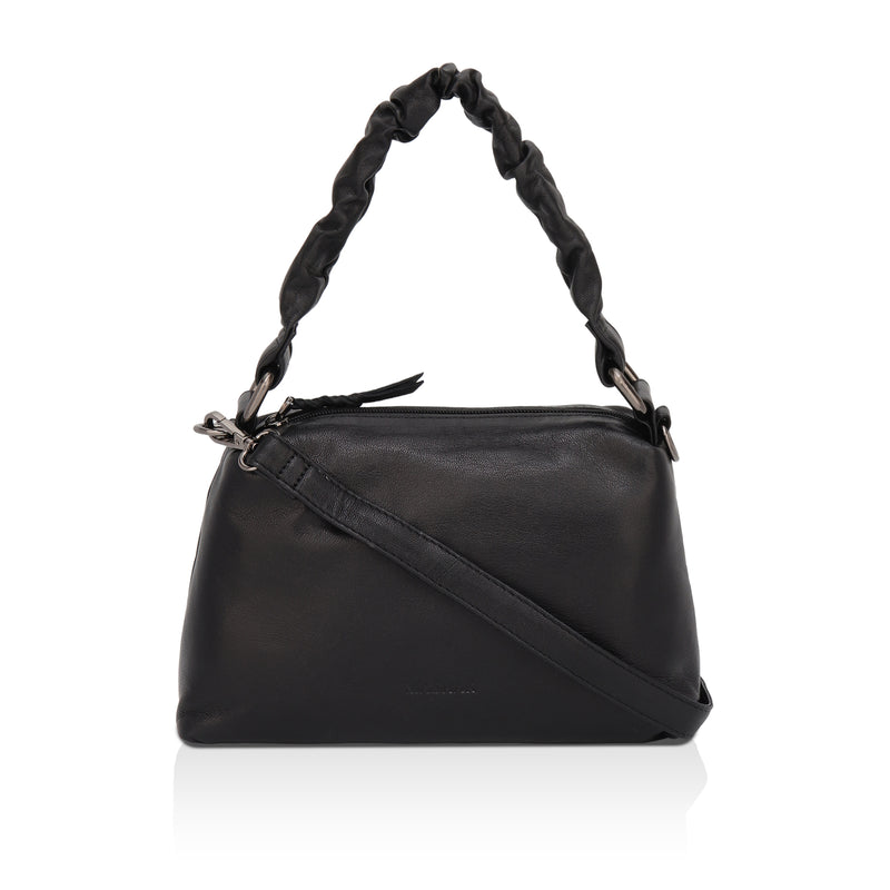 Verve: Napa Leather Crossbody Bag (Black)