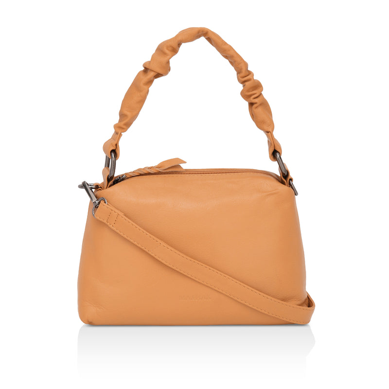 Verve: Napa Leather Crossbody Bag (Mustard)