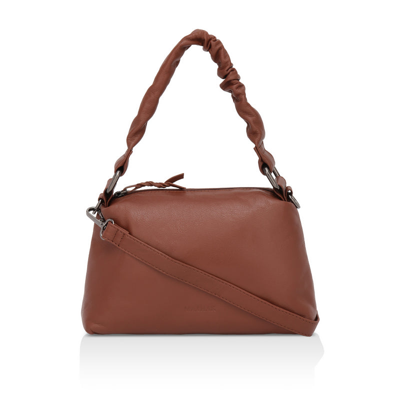 Verve: Napa Leather Crossbody Bag (Tan)