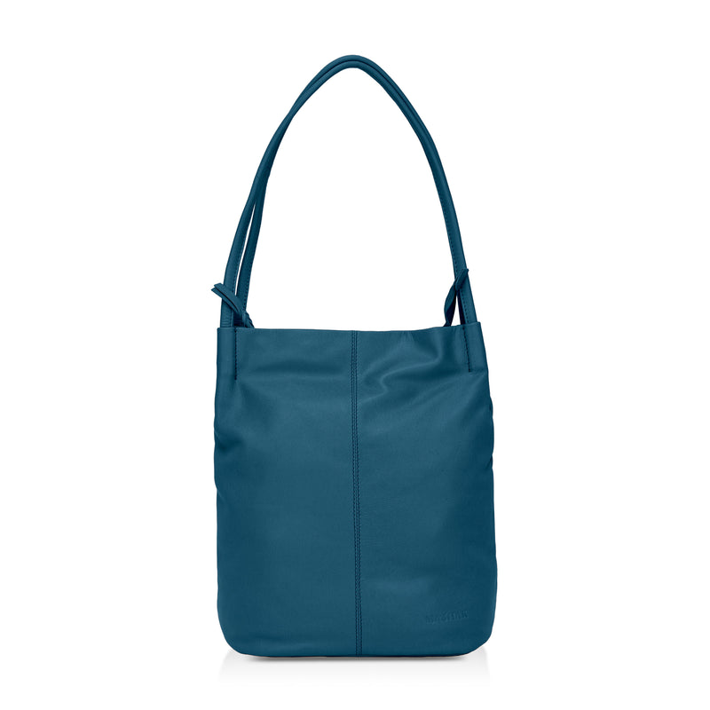 Boho: Soft Napa Leather Tote Bag (Teal)