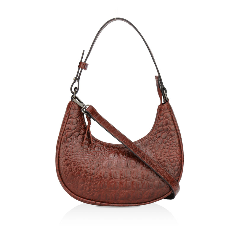 Dazzlo: Luxury Leather Shoulder Bag (Tan)
