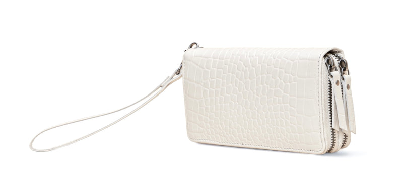 Panache: Double Zip Womens’ Wallets (Cream)