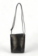 Sienna: Napa Leather Crossbody Bag (Black)