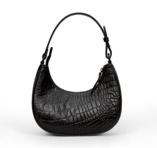 Dazzlo: Luxury Leather Shoulder Bag (Black)