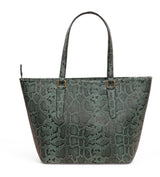 Pinnacle: Italian Leather Laptop Tote Bag (Green)