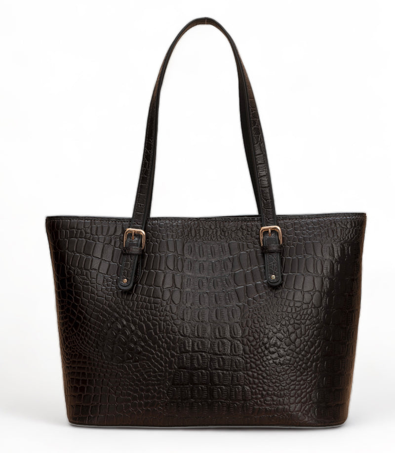 Alpha: Luxury Leather Office Tote (Brown)