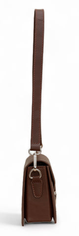 Vogue: Embossed Leather Shoulder Bag (Brown)