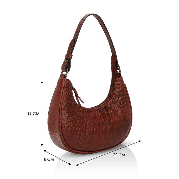 Dazzlo: Luxury Leather Shoulder Bag (Tan)