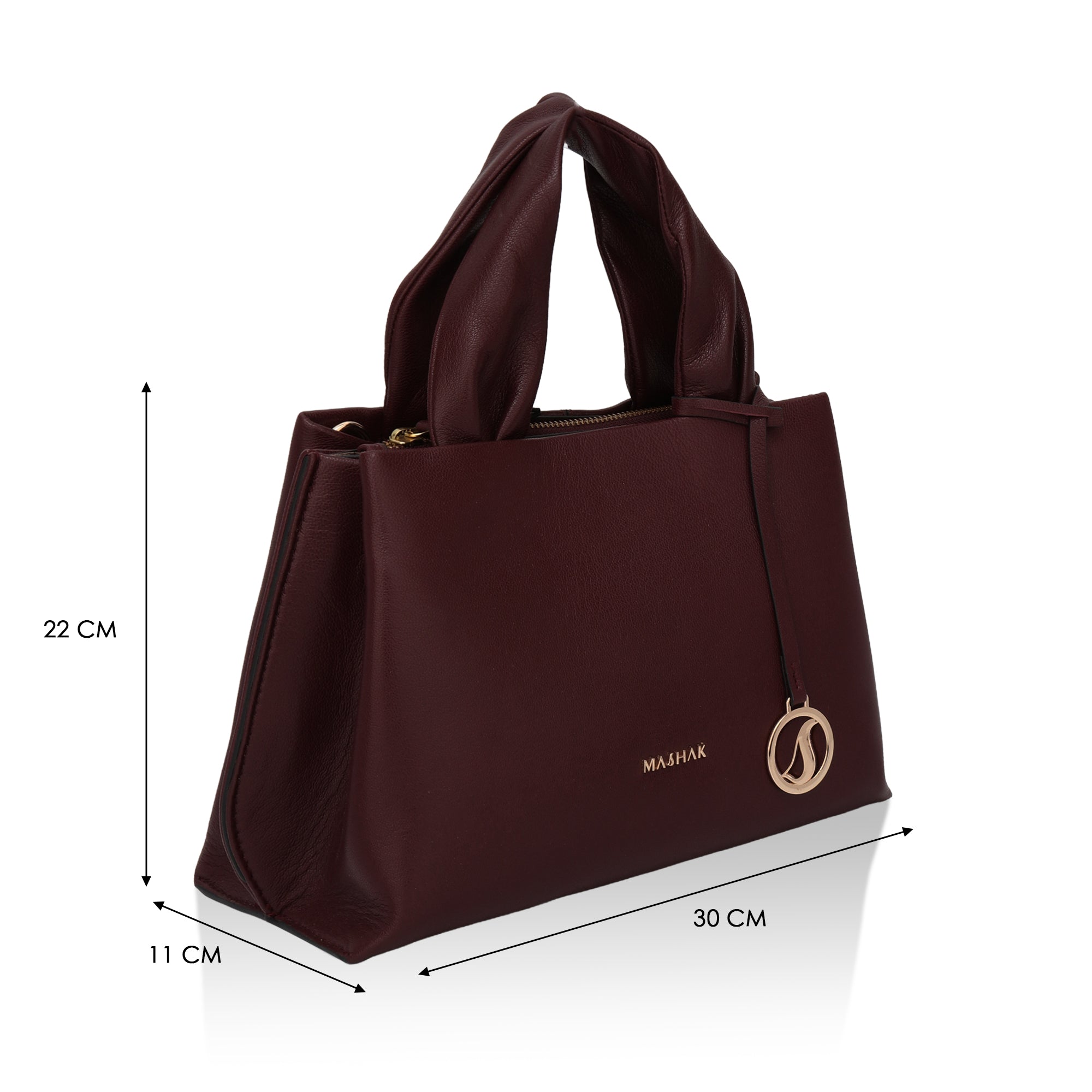 Mia : Napa Leather Handbag (Wine)