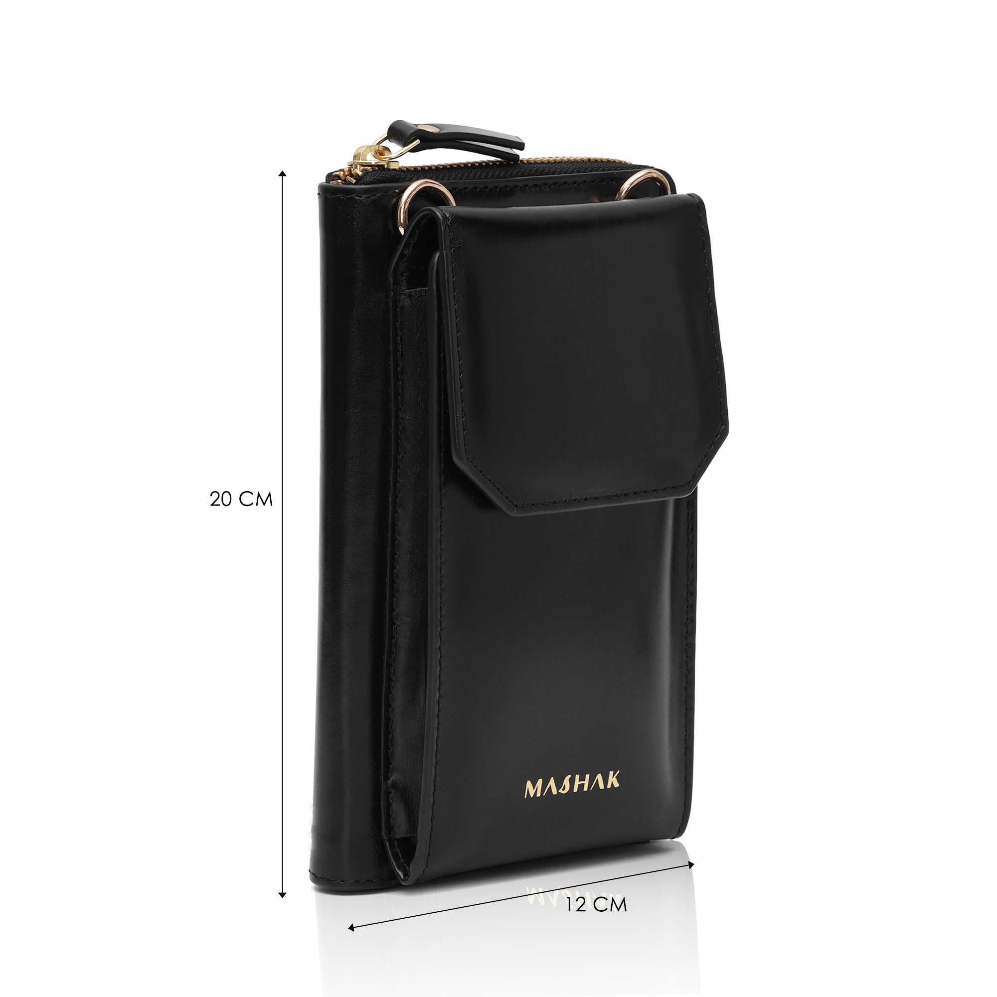 Halo: Mobile Wallet Crossbody Bag (Black)