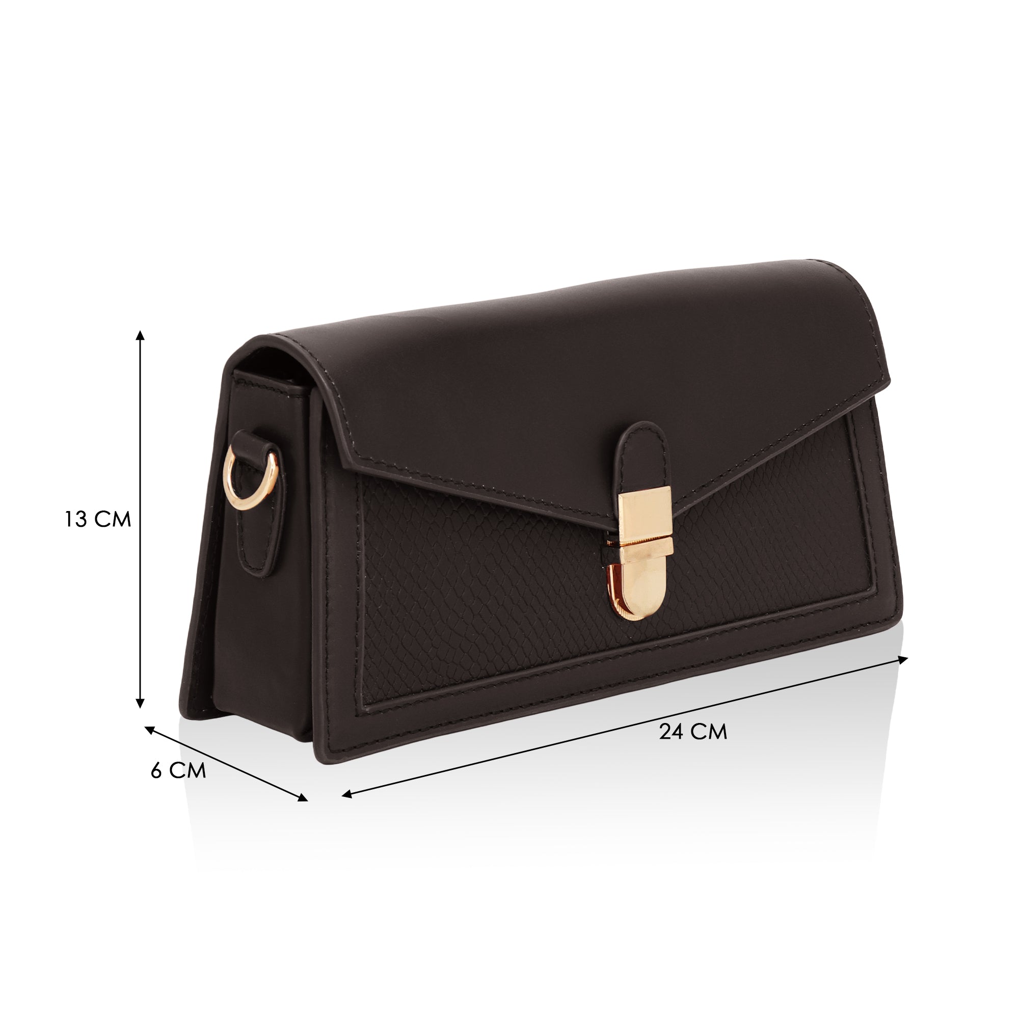 Vogue: Embossed Leather Shoulder Bag (Brown)