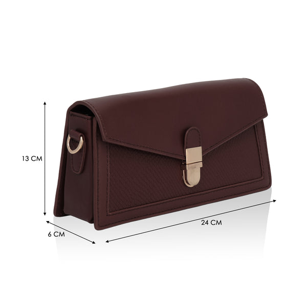 Vogue: Embossed Leather Shoulder Bag (Tan)