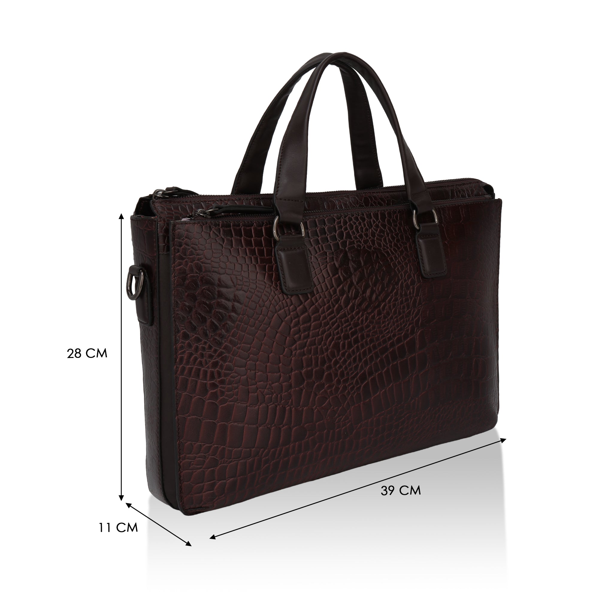Nexa: Luxury Leather Laptop Bag (Brown)