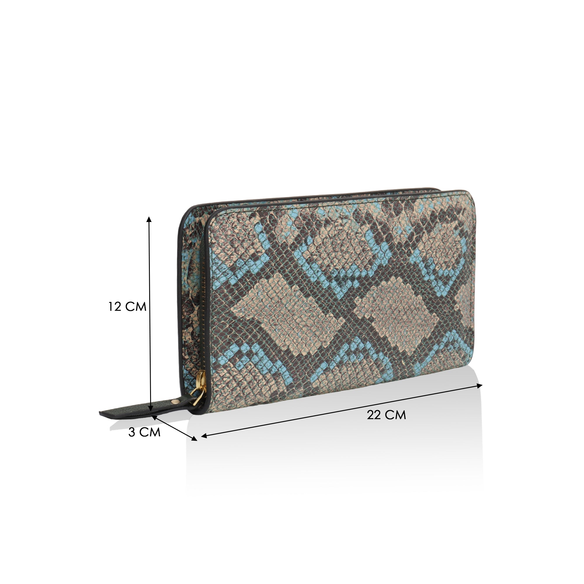 Azurea: Italian Leather Ladies’ Wallet (Blue)