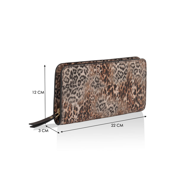 Azurea: Italian Leather Ladies’ Wallet (Brown)