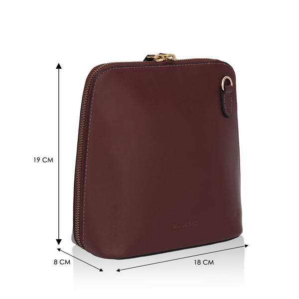 Luxeblend: Full Grain Leather Crossbody Bag (Tan)
