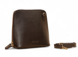 Luxeblend: Full Grain Leather Crossbody Bag (Brown)