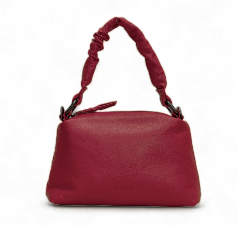 Verve: Napa Leather Crossbody Bag (Hot Pink)