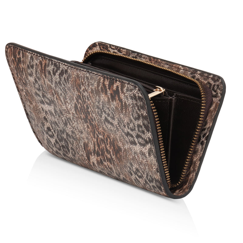 Azurea: Italian Leather Ladies’ Wallet (Brown)
