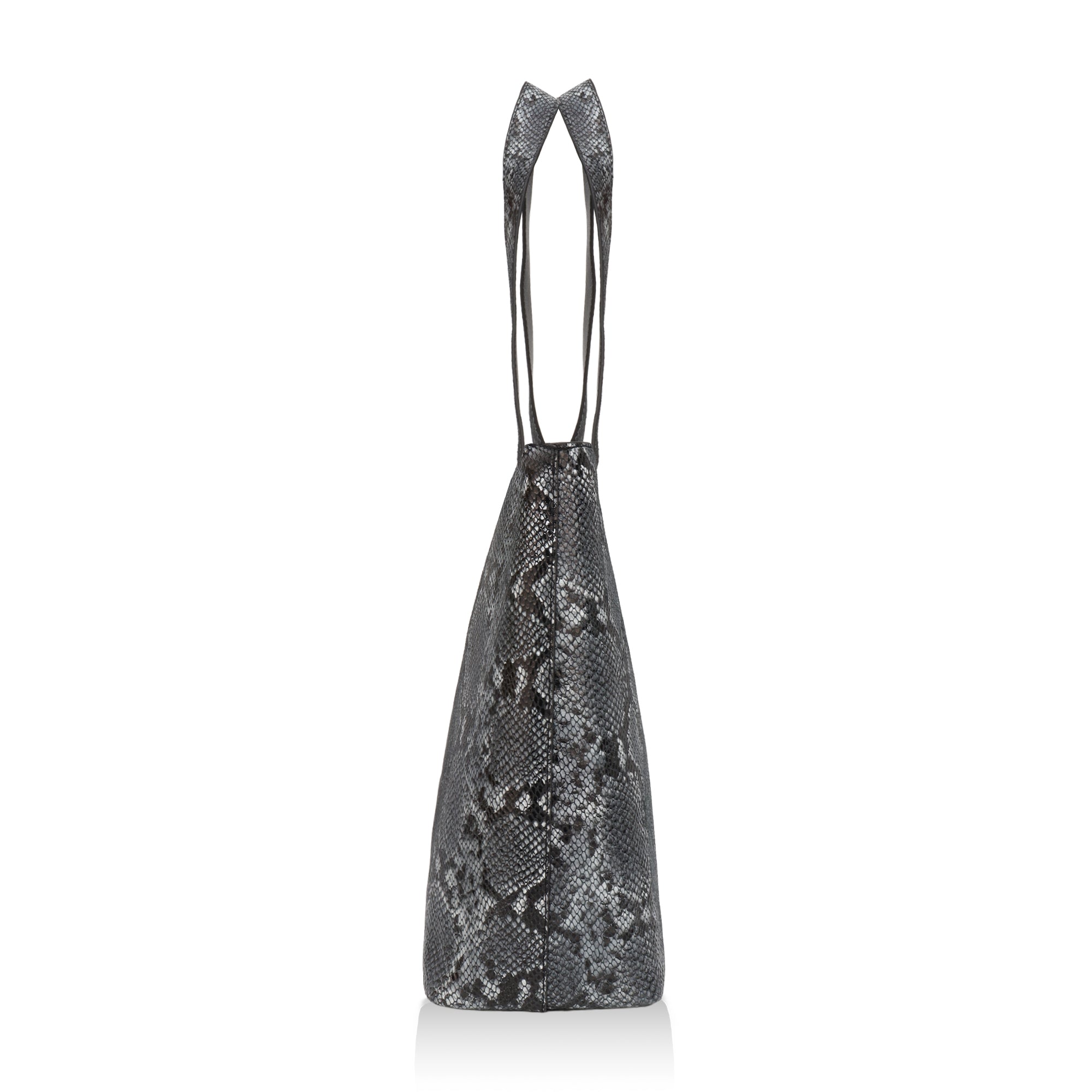 Wild Allure: Italian Leather Tote Bag (Black)