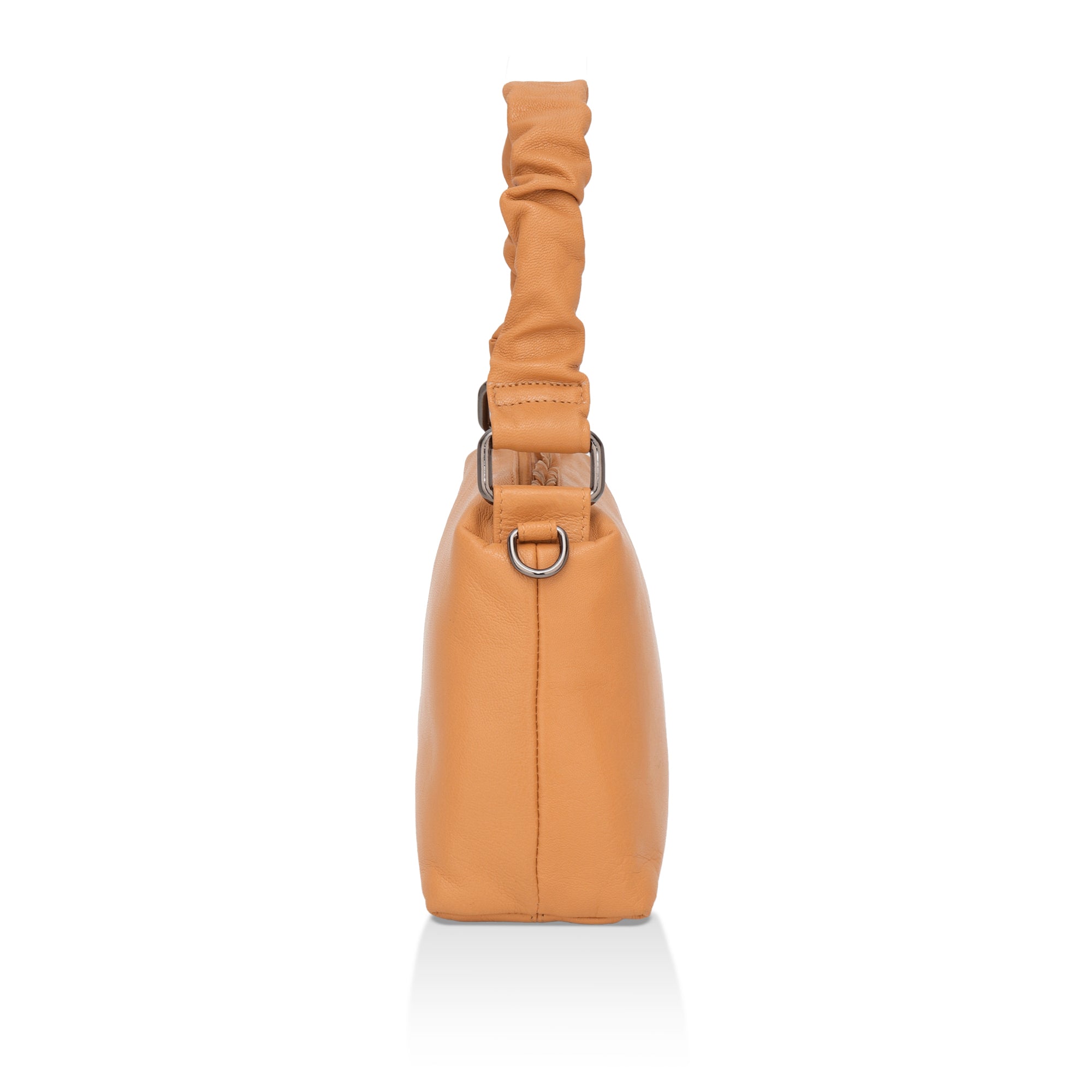 Verve: Napa Leather Crossbody Bag (Mustard)