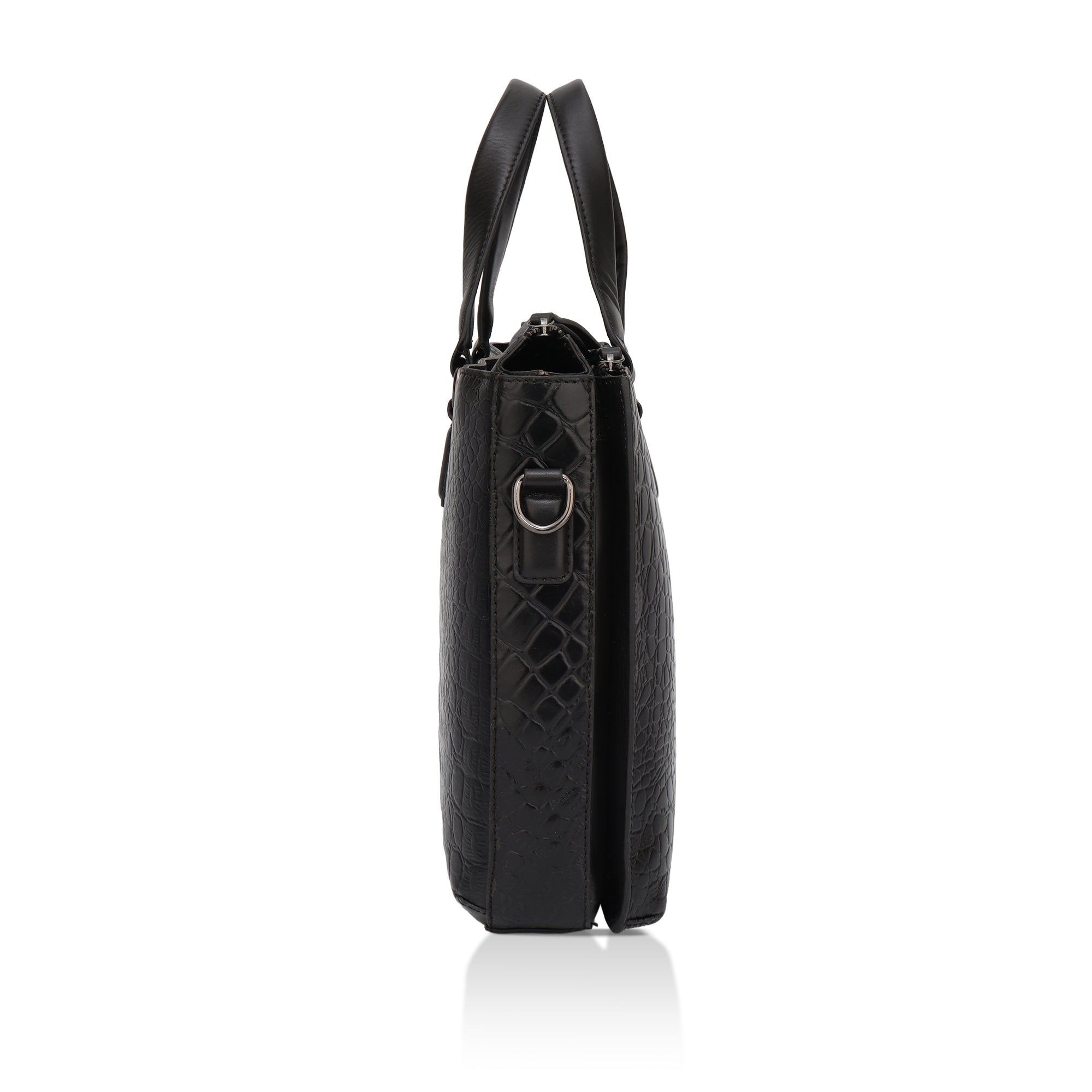 Nexa: Luxury Leather Laptop Bag (Black)