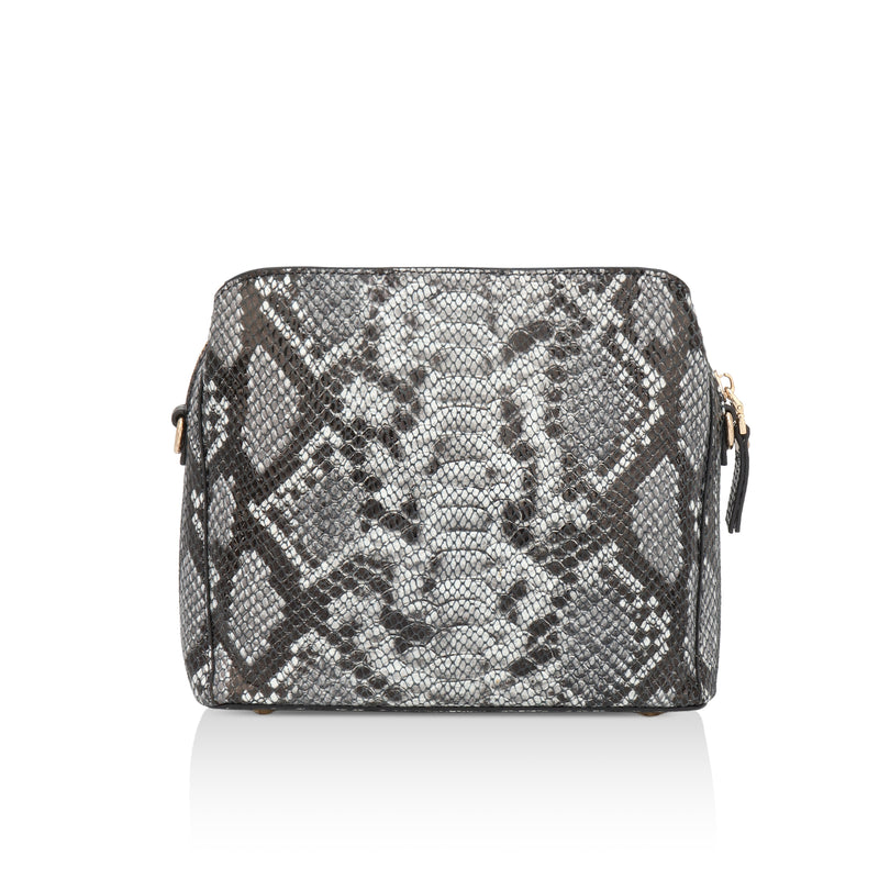 Savannah: Italian Leather Crossbody Bag (Black)