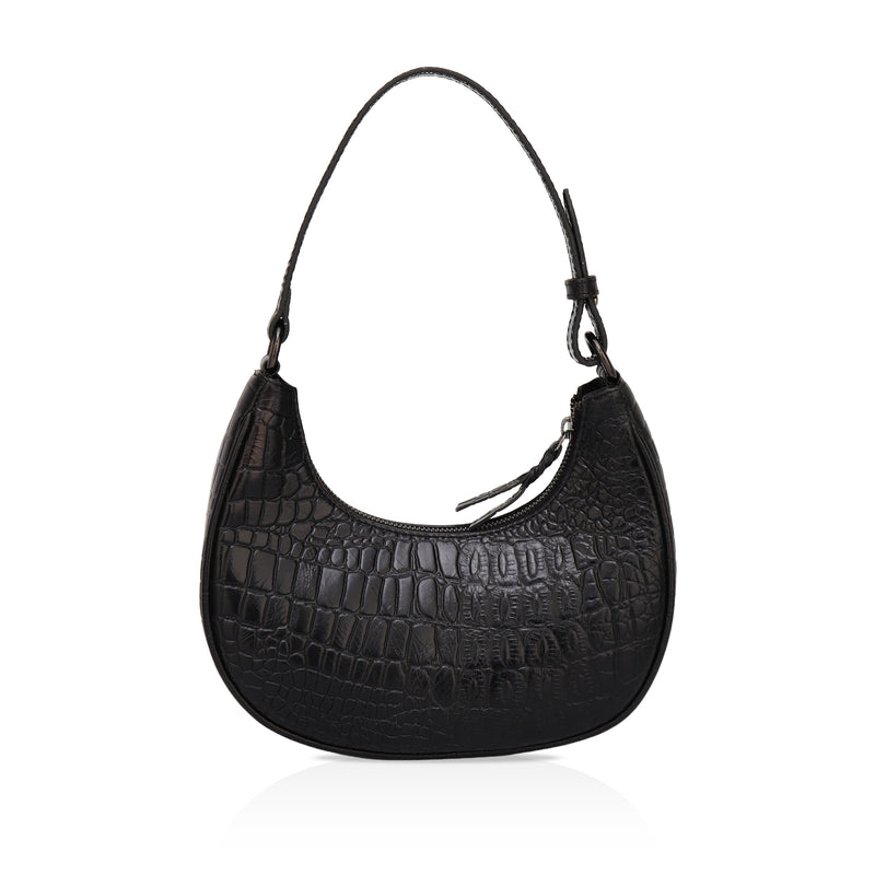 Dazzlo: Luxury Leather Shoulder Bag (Black)
