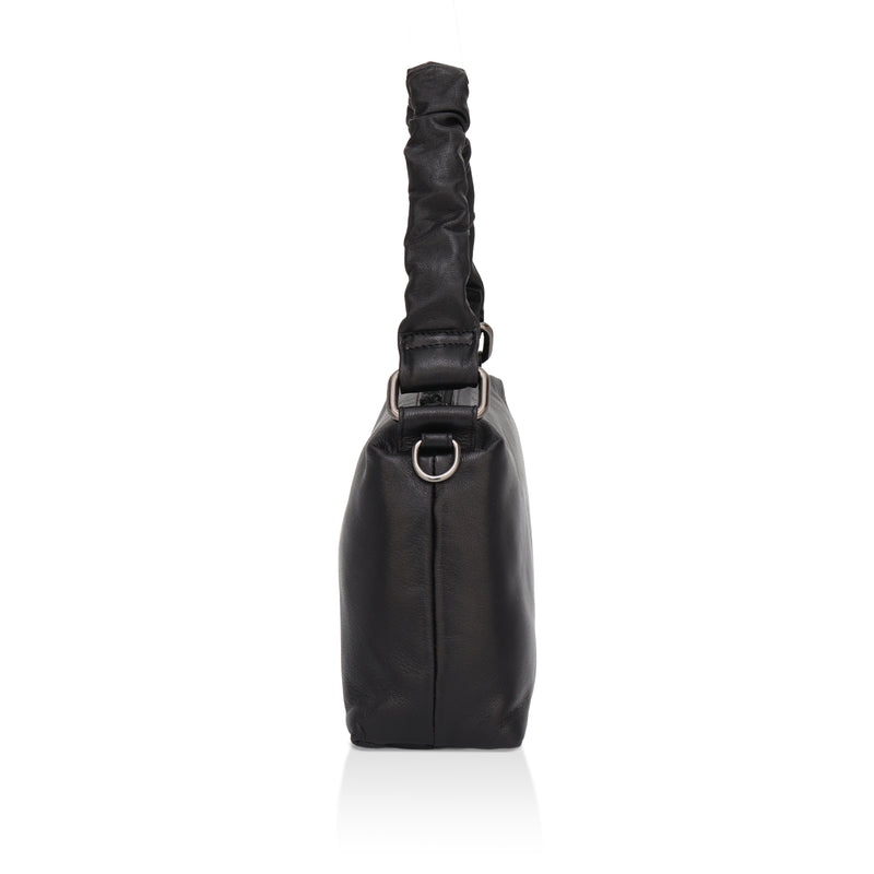 Verve: Napa Leather Crossbody Bag (Black)