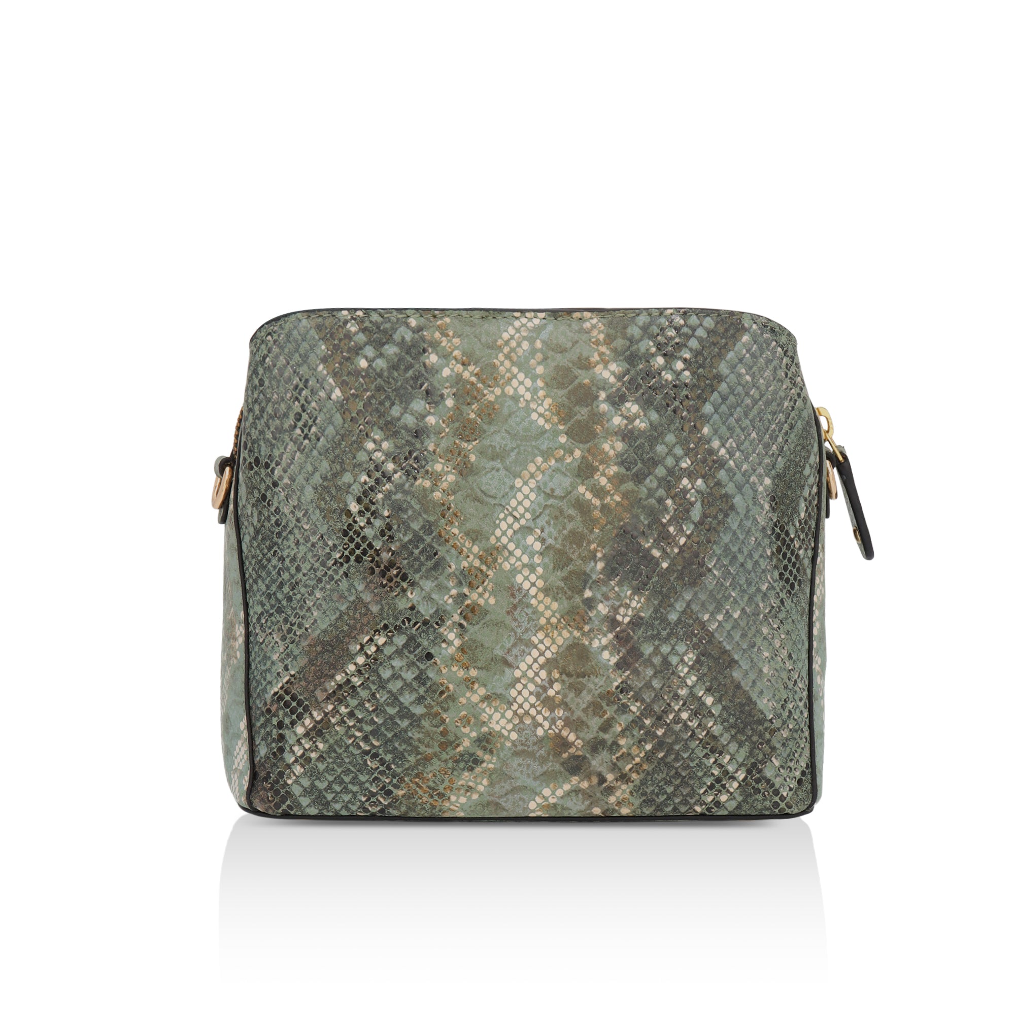 Savannah: Italian Leather Crossbody Bag (Green)