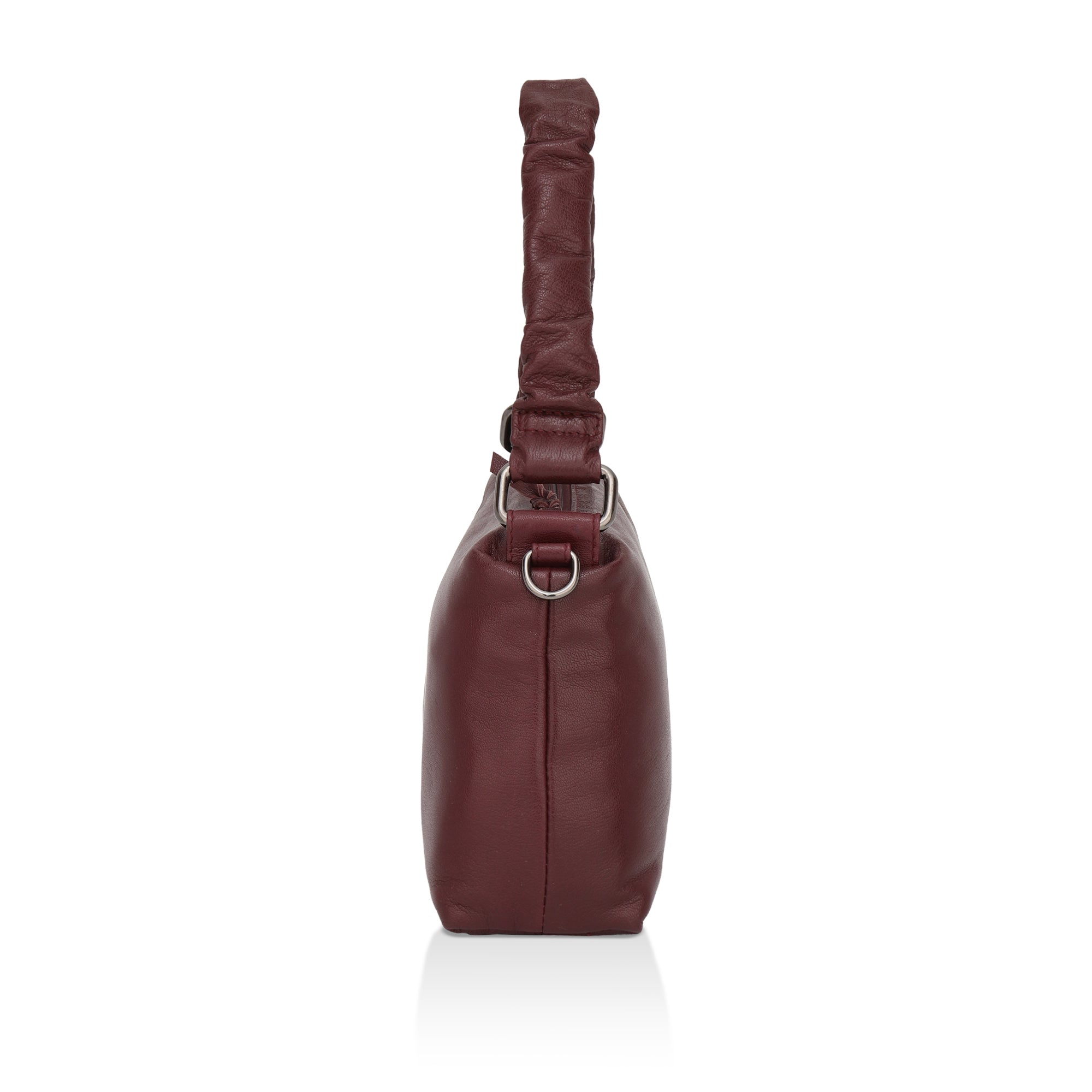 Verve: Napa Leather Crossbody Bag (Wine)