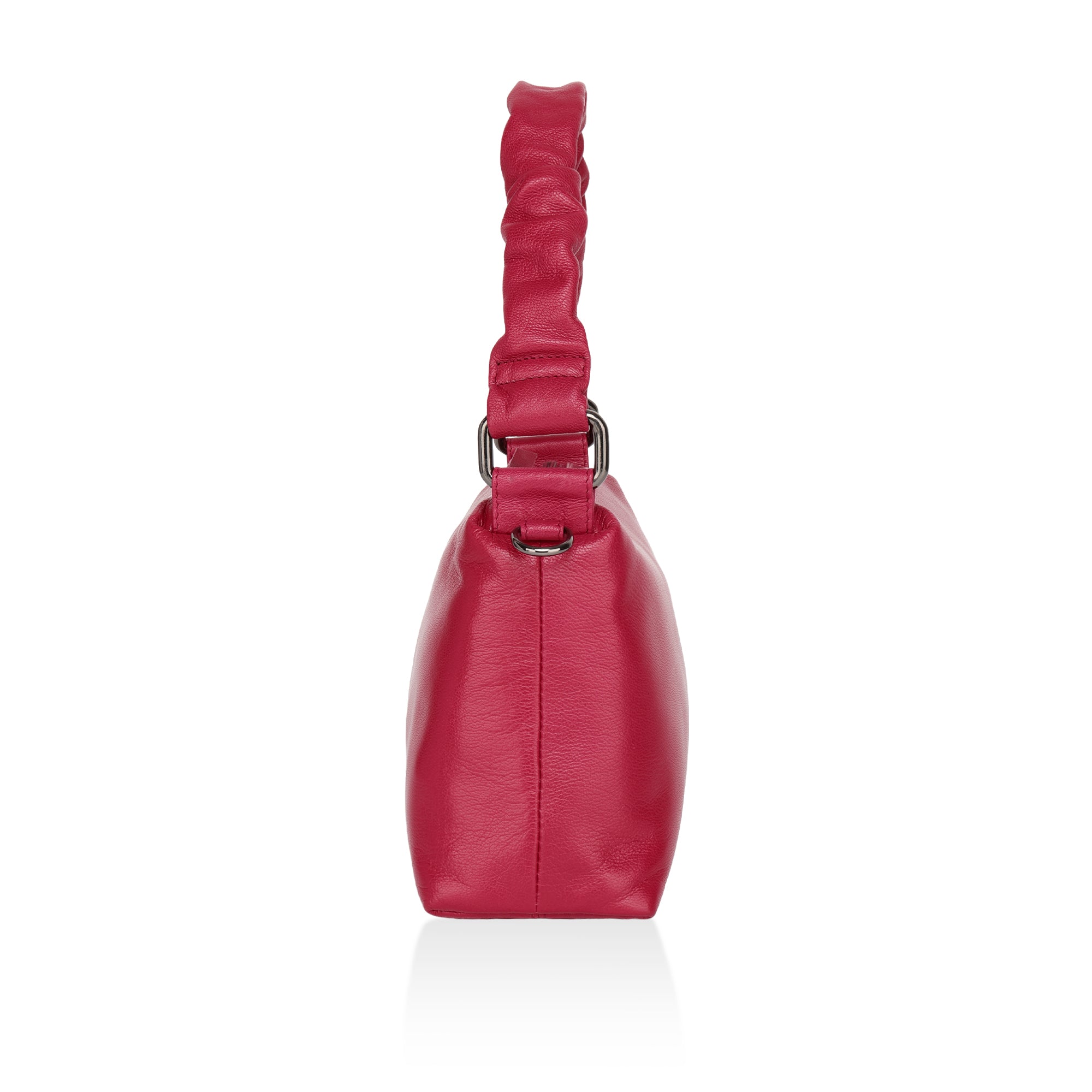 Verve: Napa Leather Crossbody Bag (Hot Pink)
