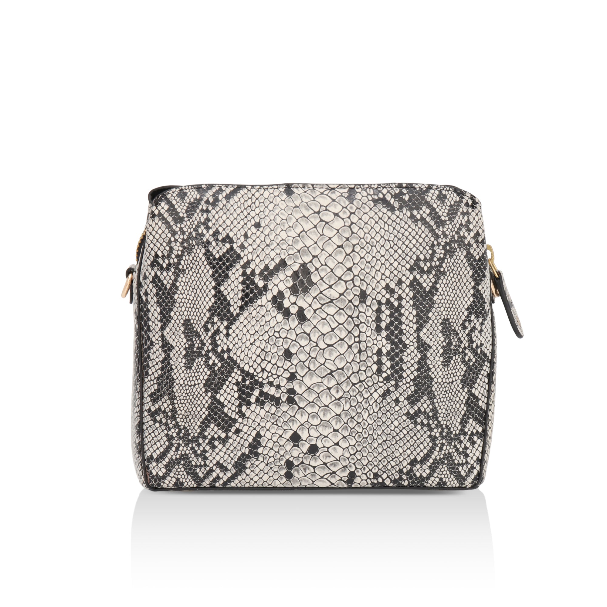 Savannah: Italian Leather Crossbody Bag (White)