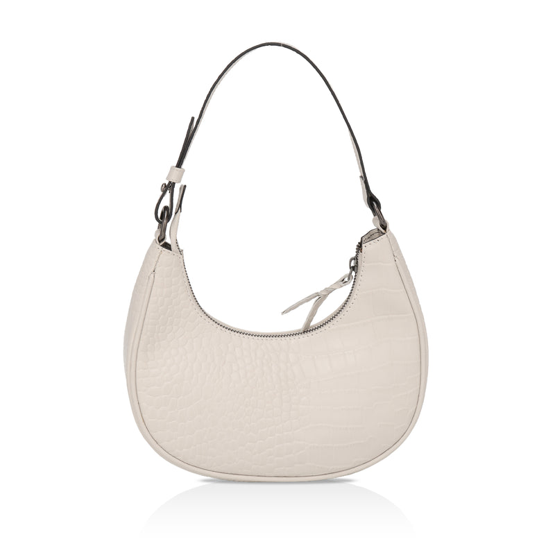 Dazzlo: Luxury Leather Shoulder Bag (Cream)