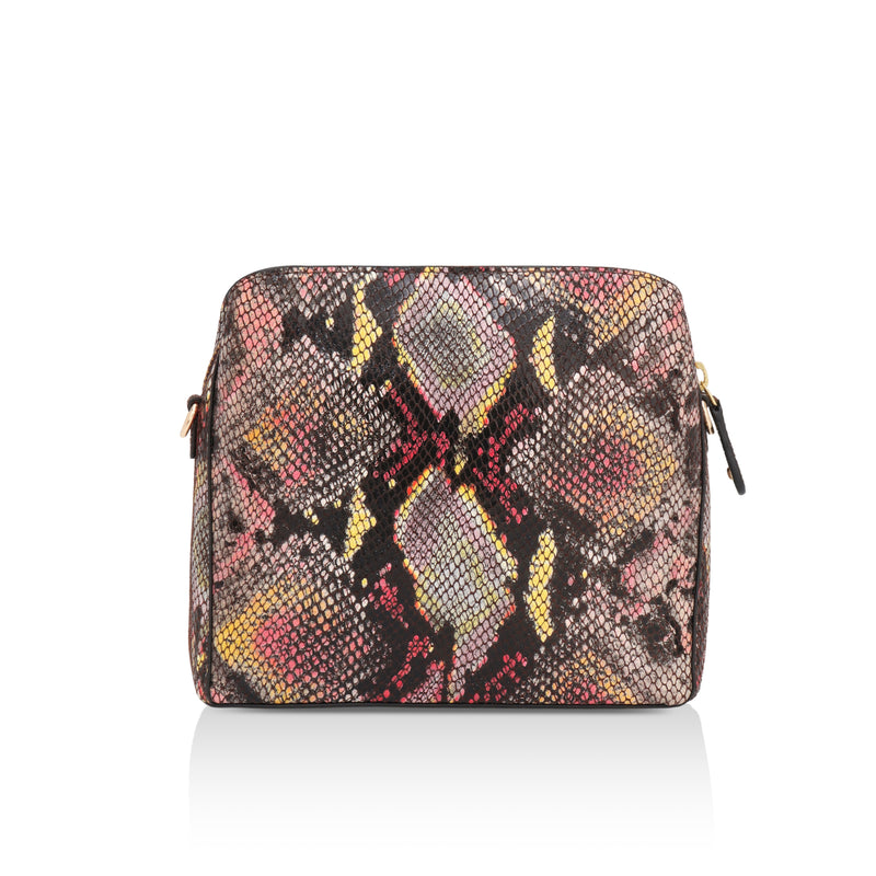 Savannah: Italian Leather Crossbody Bag (Multicolour)