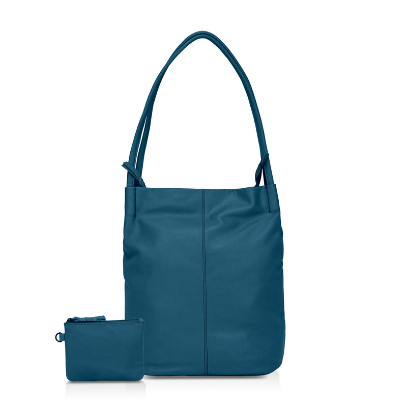 Boho: Soft Napa Leather Tote Bag (Teal)