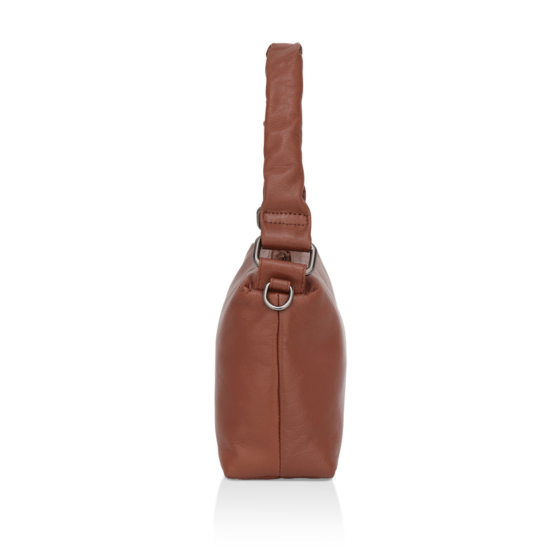 Verve: Napa Leather Crossbody Bag (Tan)