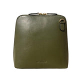 Luxeblend: Full Grain Leather Crossbody Bag (Olive)