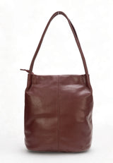 Boho: Soft Napa Leather Tote Bag (Wine)