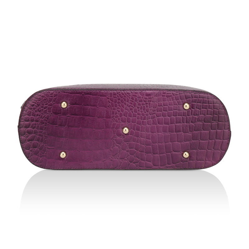 Alpha: Luxury Leather Office Tote (Purple)