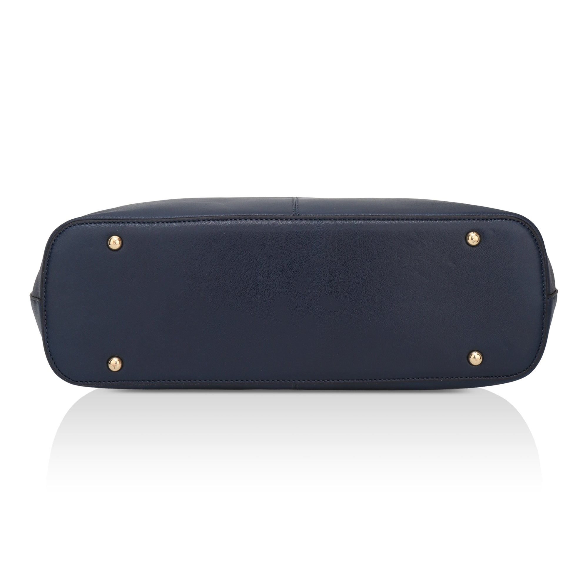 Divino: Napa Leather Laptop Handbag (Navy Blue)